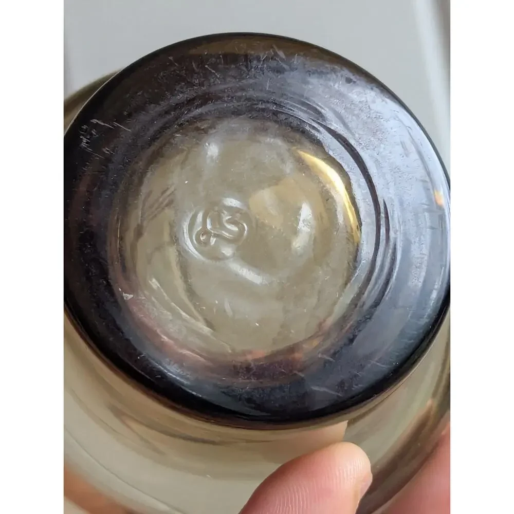 Vintage Cancer Zodiac‎ Drinking Glass – Astrology Barware – Smoky Glass Crab Cup